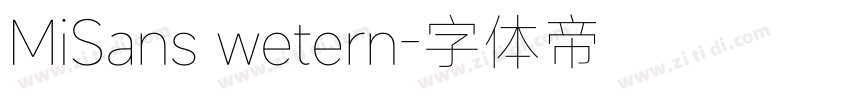 MiSans wetern字体转换